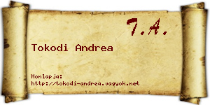 Tokodi Andrea névjegykártya